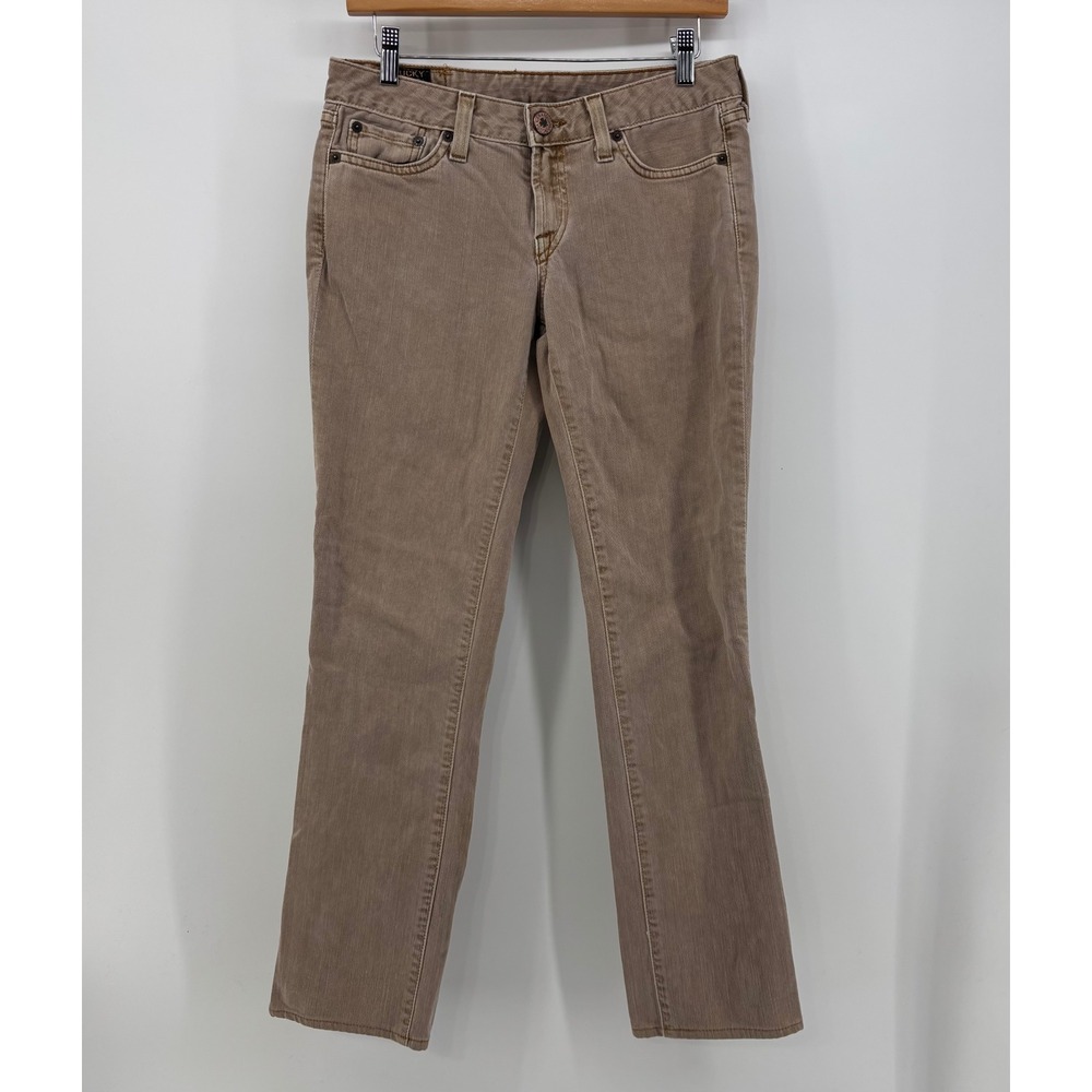 Lucky Brand Jeans Women's 6/28 Tan Straight Leg Low Rise
